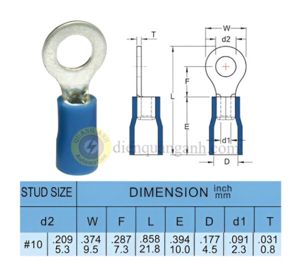 RVL2-5 - Cosse vòng bọc nhựa 2-5 (L)