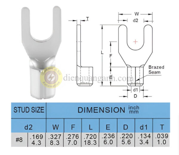 SNBS5-4 - Cosse chỉa trần 5-4