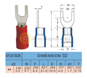 Cosse chỉa bọc nhựa 1-3.2