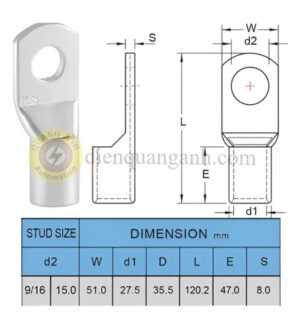 TL400-14 - Đầu cosse đồng 400-14