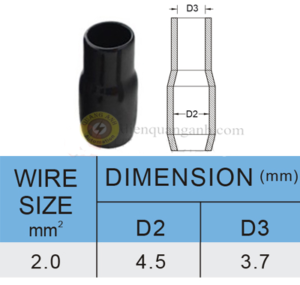 V-1.25-BLACK - Đầu chụp cosse vinyl 1.25 màu đen