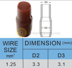 V-1.25-BROWN - Đầu chụp cosse vinyl 1.25 màu nâu