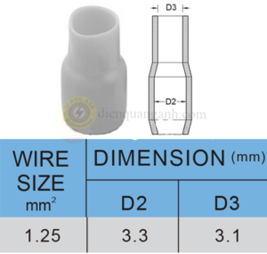 V-1.25-GREY - Đầu chụp cosse vinyl 1.25 màu xám