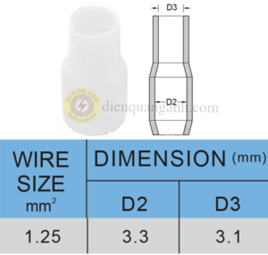 V-1.25-WHITE - Đầu chụp cosse vinyl 1.25 màu trắng