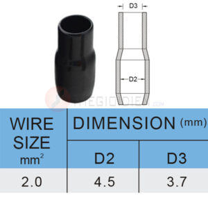 V-2.0-BLACK - Đầu chụp cosse vinyl 2.0 màu đen