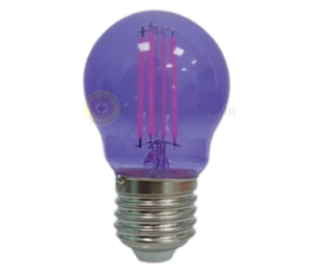 FLM-3PU - Bóng đèn LED filament màu tím 2.5W E27, Ø45x78mm