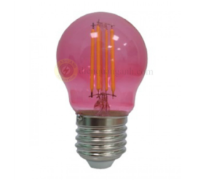 FLM-3RD - Bóng đèn LED filament màu đỏ 2.5W E27, Ø45x78mm