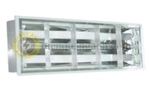 MATL-220V - Bộ máng đèn xương cá âm trần 2 bóng LED thủy tinh 1.2 mét, ánh sáng vàng