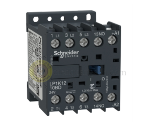 LP1K1201FD - Contactor 3P loại K, điện áp điều khiển 110VDC, 12A, 1 NC