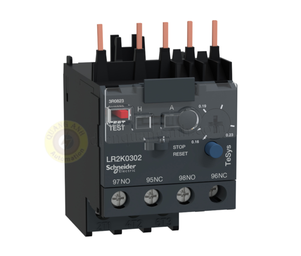 LR2K0302 - Relay nhiệt cho khởi động từ loại K, 0.16~0.23A