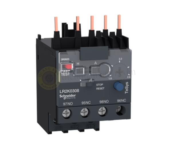 LR2K0308 - Relay nhiệt cho khởi động từ loại K, 1.80~2.60A