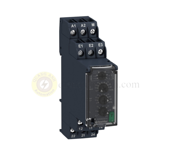 RM22JA31MR - Rơle bảo vệ quá dòng, thấp dòng, 24~240VAC/DC, Off delay, 2 C/O 8A