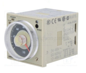 H3CR-A8-AC24-48/DC12-48 - Timer đa chức năng, 8 chân tròn, 0.5s~300h, size 48x48