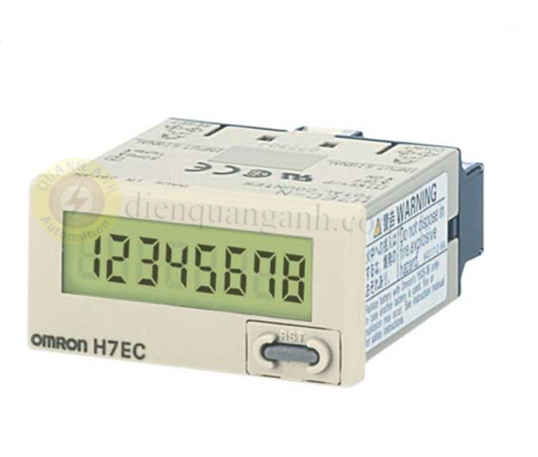 H7EC-N - Bộ đếm tổng, hiển thị LCD 8 số, có sẵn pin, size 12x24, đầu vào không điệp áp (Đếm sản phẩm)