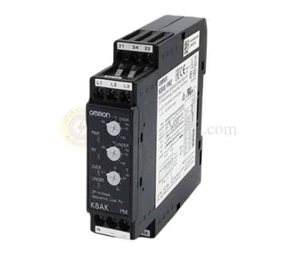 K8AK-PM2-380/480VAC - Relay bảo vệ mất pha, thứ tự pha, quá áp, thấp áp... 3 pha 3/4 dây, 2 SPDT relay