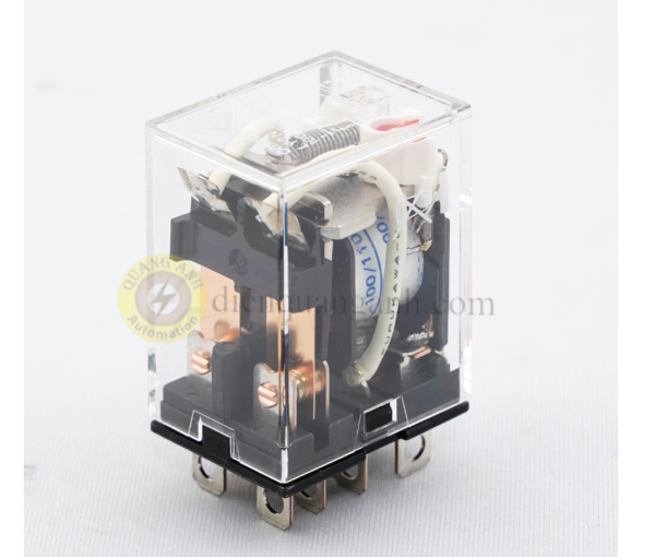 LY2N-DC24 - Relay trung gian 8 chân, 2 cặp tiếp điểm 10A, có đèn hiển thị