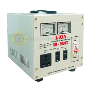 SH-2000 II - Ổn áp 1 pha 2 kVA, vào 150V(130V) ~ 250V, ra 220V - 110V(100V) ± 2~3%